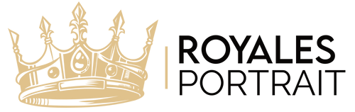Royales Portrait Logo mit Krone