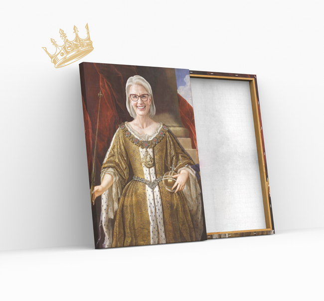 Produkt Royales Portrait - Abgebildet ist eine Herzogin mit goldenem Kleid